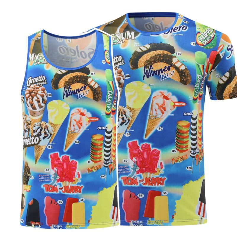 REdbEAR Sports Mens Bonkers Ice Cream Running Tank Top