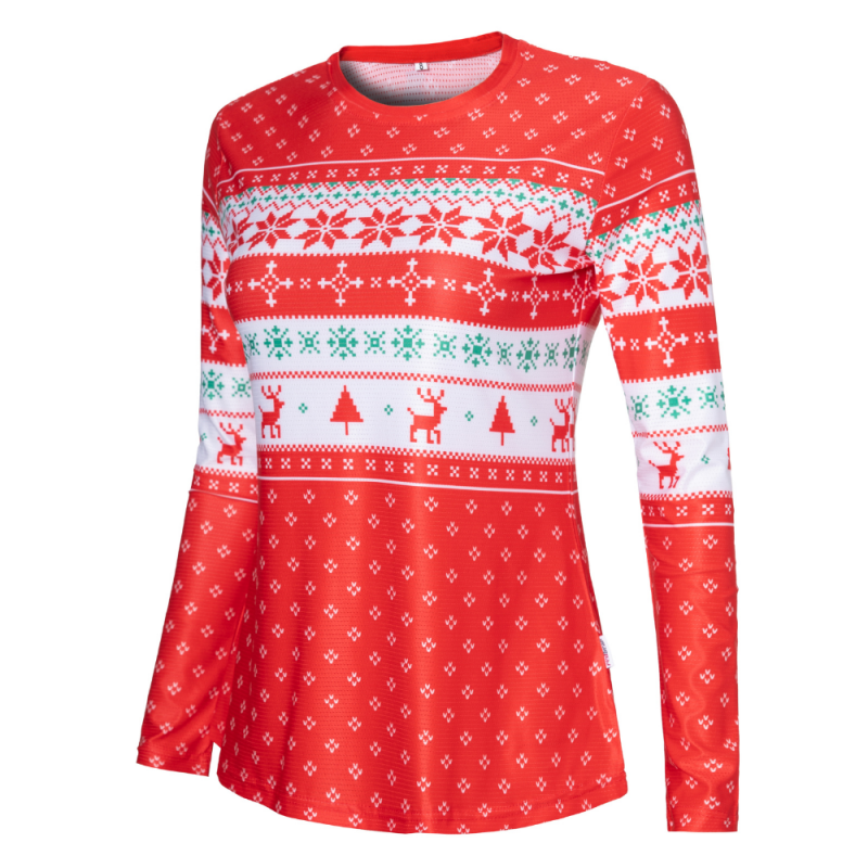 REdbEAR Sports Women's Long Sleeve Christmas 