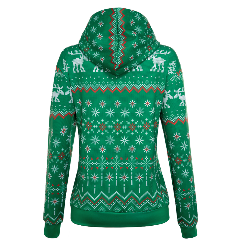 REdbEAR Sports Women's Ugly Christmas Zip Up 