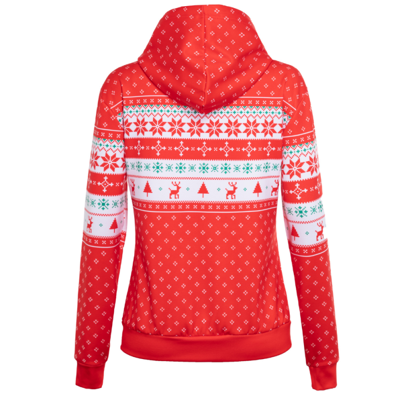 REdbEAR Sports Women's Ugly Christmas Zip Up 