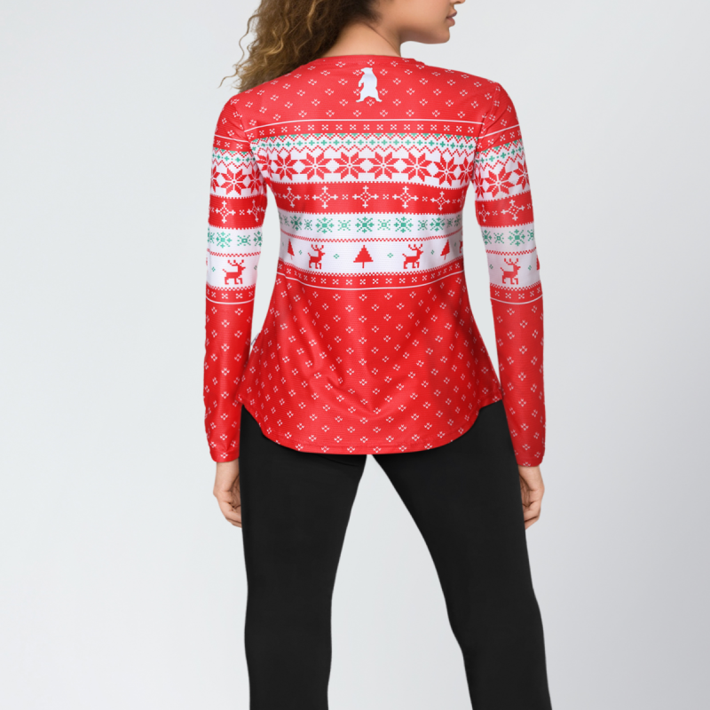 REdbEAR Sports Women's Long Sleeve Christmas 