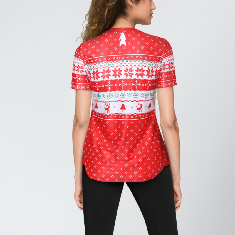 REdbEAR Sports Women's Short Sleeve Christmas