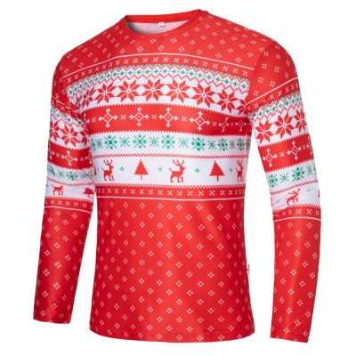 REdbEAR Sports Mens Long Sleeve Christmas Jumper Running Shirt